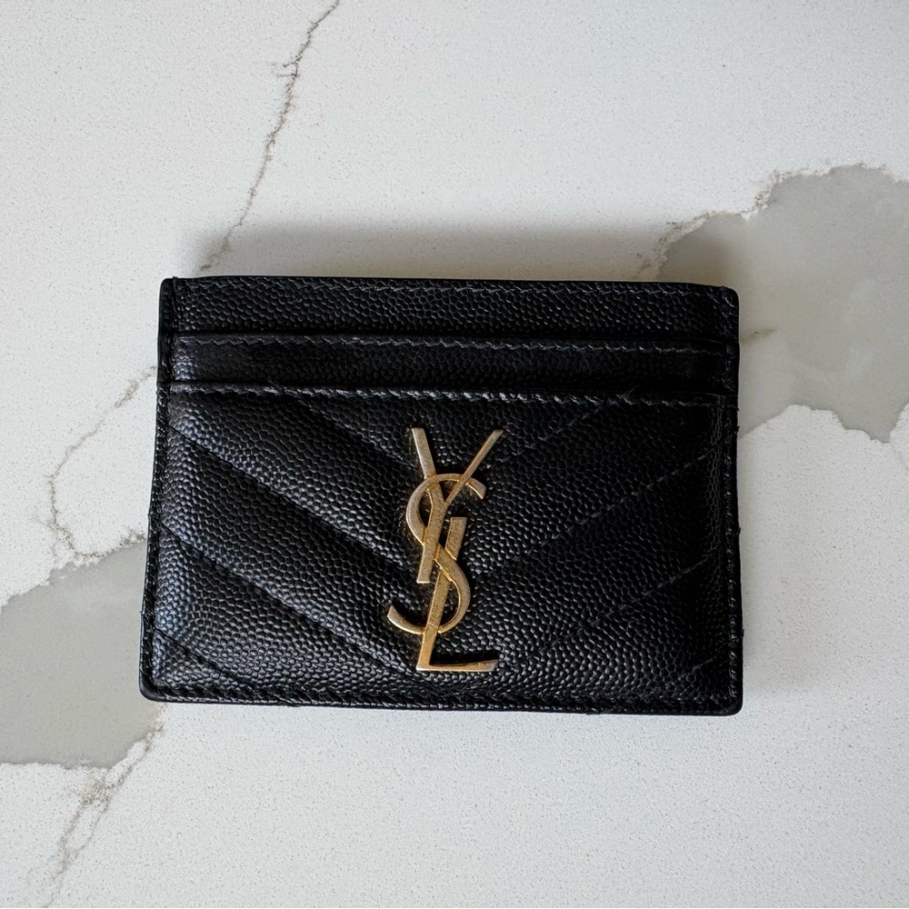 YVES SAINT LAURENT | YSL | Black Card Holder
